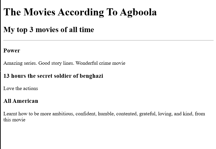 movie ranking project preview